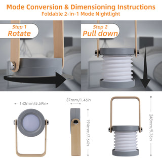 Telescopic LED Camping Lantern – Portable Folding Night Light